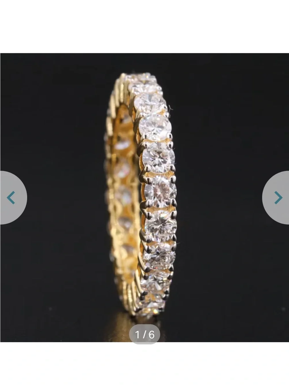 14K Yellow Gold & Lab Grown Diamond Eternity Band